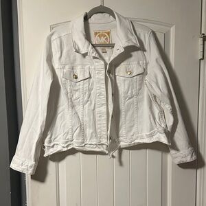 Michael Kors White Denim Jacket- Plus Size